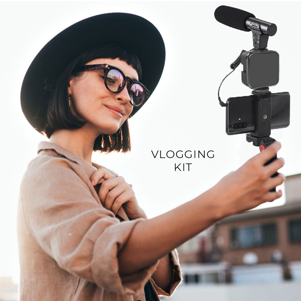 Vlogging Kit Tripode para Movil con Microfono
