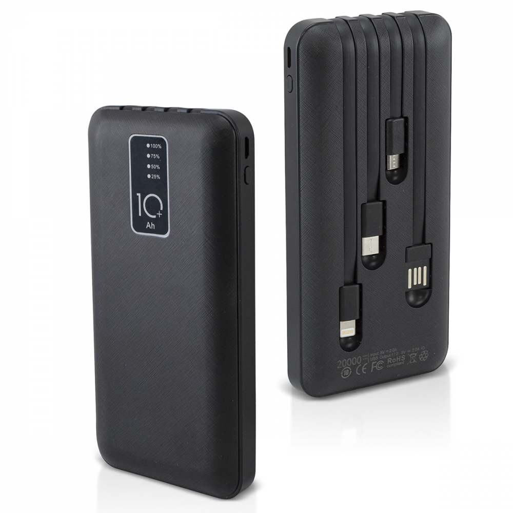 Batería Rápida Portátil Con 4 Cables USB Incluidos 20.000mAh